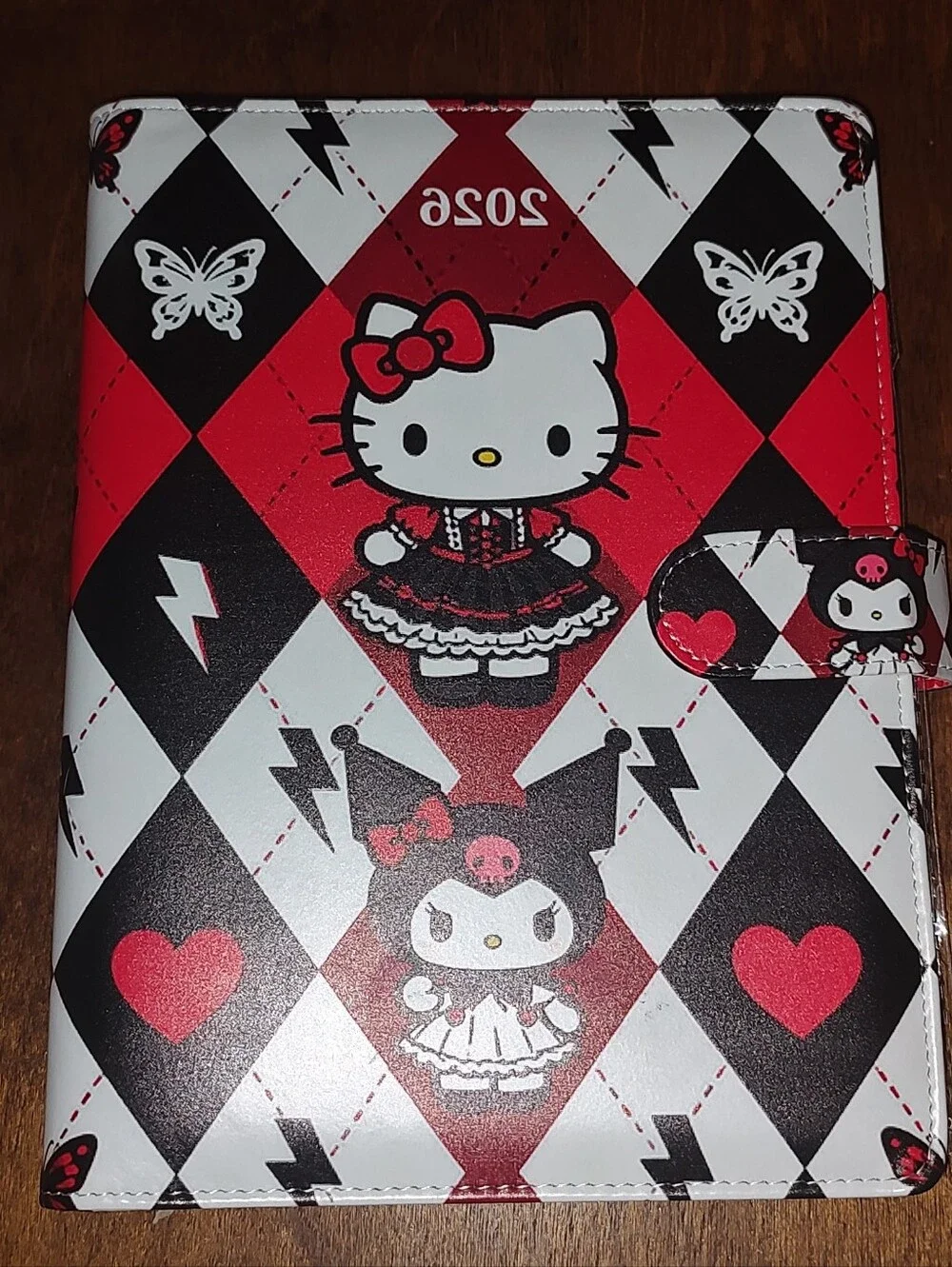 Hello Kitty x Kuromi Harlequin Red & Black Diamond Print Notebook Set